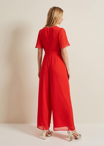 Phase Eight Kendall Pleat Jumpsuit Orange Australia | OK9106528